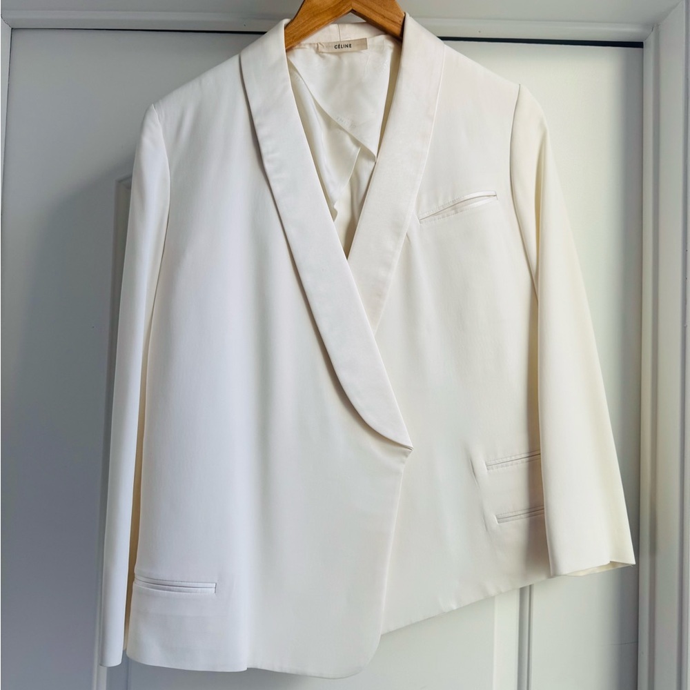 Celine Cream Tuxedo Jacket